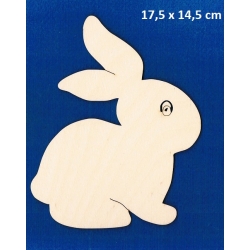 Królik , zajączek   17,5x14,5cm / Wielkanoc / sklejka #3mm / II oczko , zając